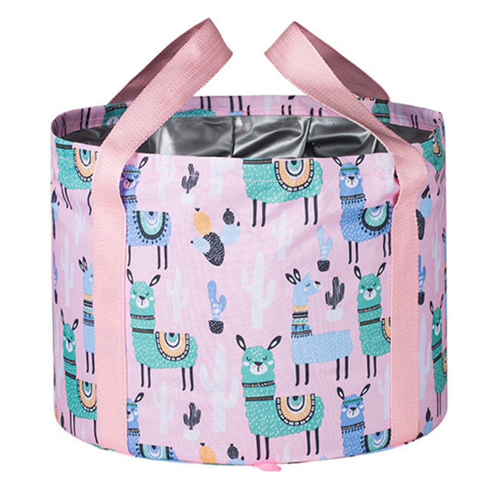 Seau pliable portable de voyage grande capacité seau pliable multifonction pour l'extérieur et la maison: Blanc