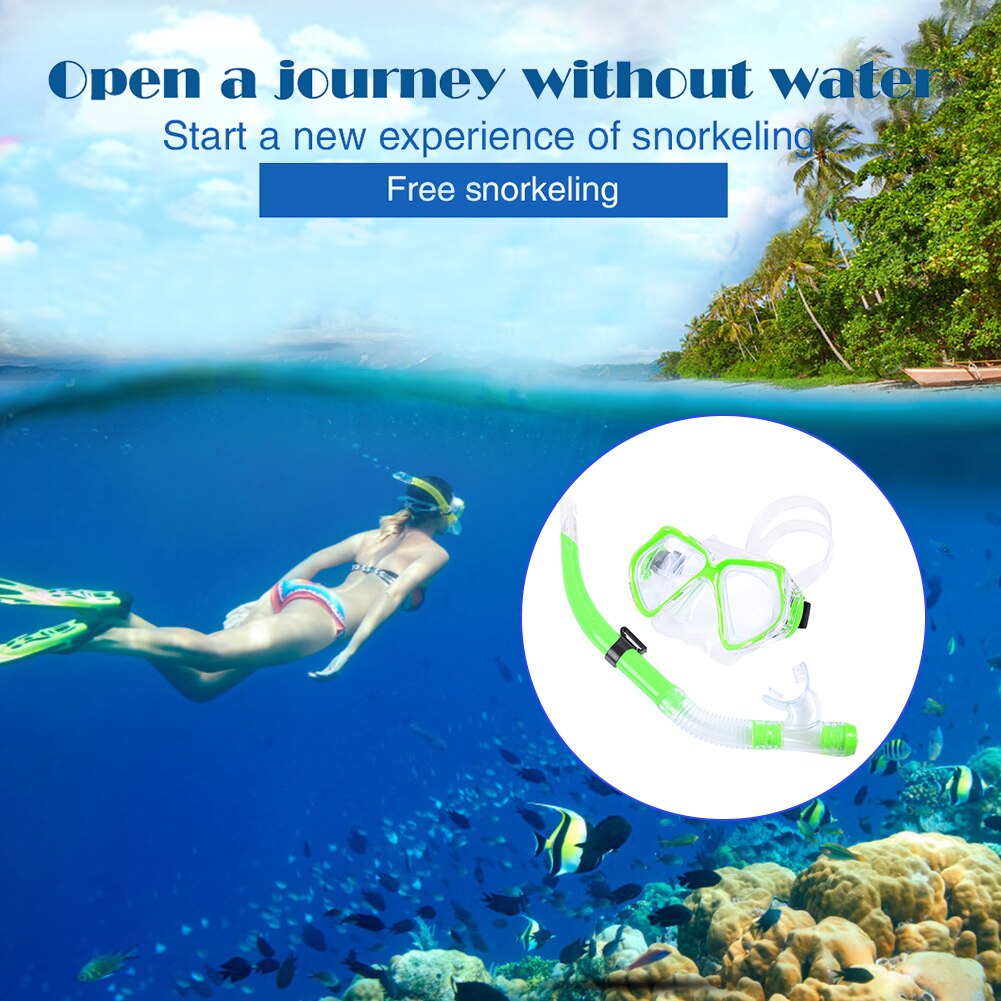 Snorkel Swimming Mask Diving Anti-Fog Scuba Set Adult Underwater Goggles Glasses Swimming Pool Equipment