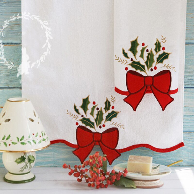 Kerst Serie, Katoenen Handdoek, Kerstboom, Zijden Kousen, Handdoek, Ornament, , geborduurde Handdoek, Christus