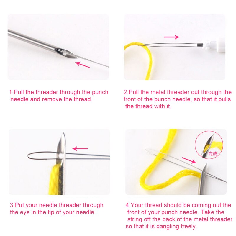 LMDZ 1Pcs Magic Embroidery Pen DIY Crafts Magic Embroidery Pen Set DIY 3 Interchangeable Punch Needle Sewing Accessories