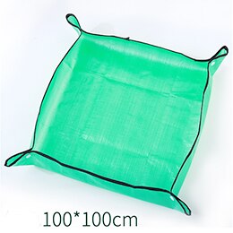 50/66/100Cm Tuinieren Planten Mat Pe Plant Verpotten Mat Opvouwbare Oppotten Waterdicht Bloem Plant Indoor Transplanteren matten: Green 100 x 100cm