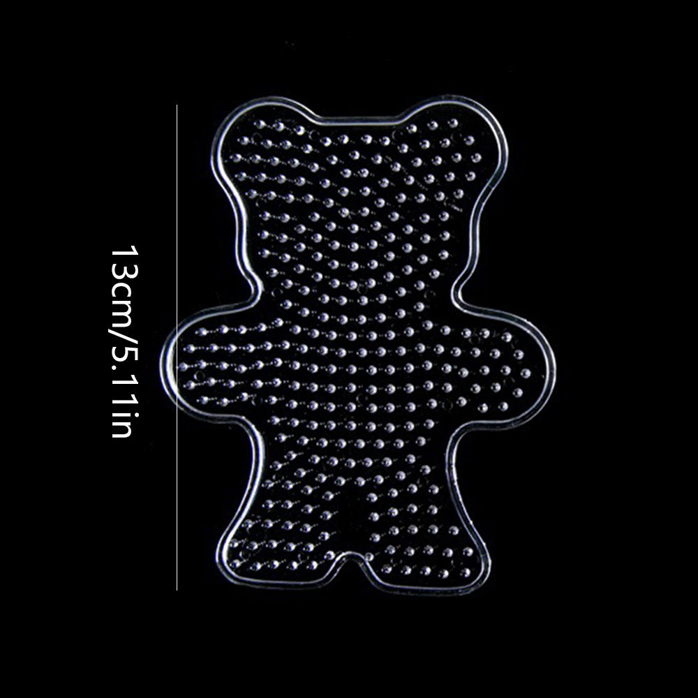 6-Pack 5mm Fuse Bead Pegboards Transparent Plastic Ironing Bead Templates for DIY Crafts Jewelry Making Accessories