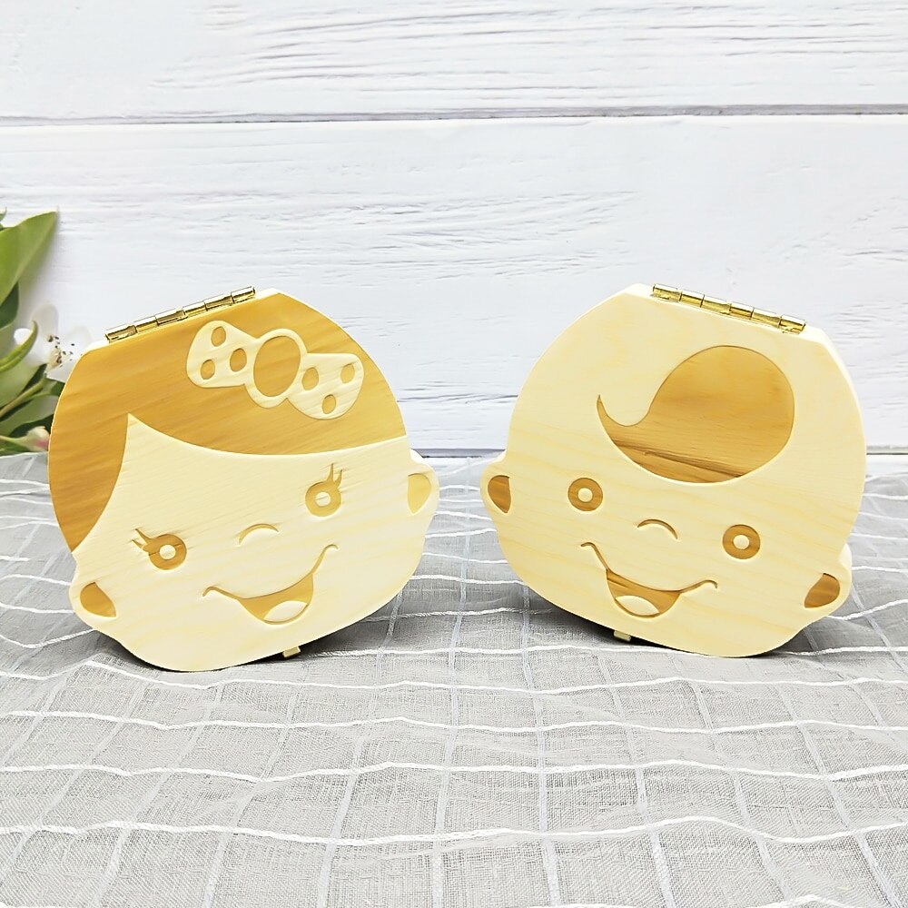 Houten Baby Houten Baby Box Kids Tand Opbergdoos Navelstreng Lanugo Organizer Melk Verzamelen Herinneringen Besparen