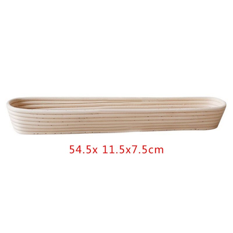 Banneton proofing brödkorg rund oval bakning kakformar jäsning av rotting brödkorg jäsning med tygpåse: 54.5 x 11.5 x 7.5