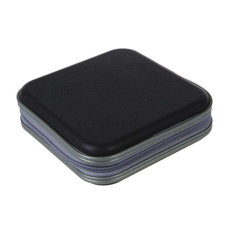 Étui de transport pour 40 cd disques dvd, pochette portefeuille, sac, boîte rigide: Noir