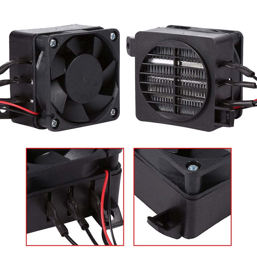DC 12V 100W Room Heater Energy Saving PTC Car Fan Heater Constant Temperature Heating Heaters Factory Price Safe Home DIY