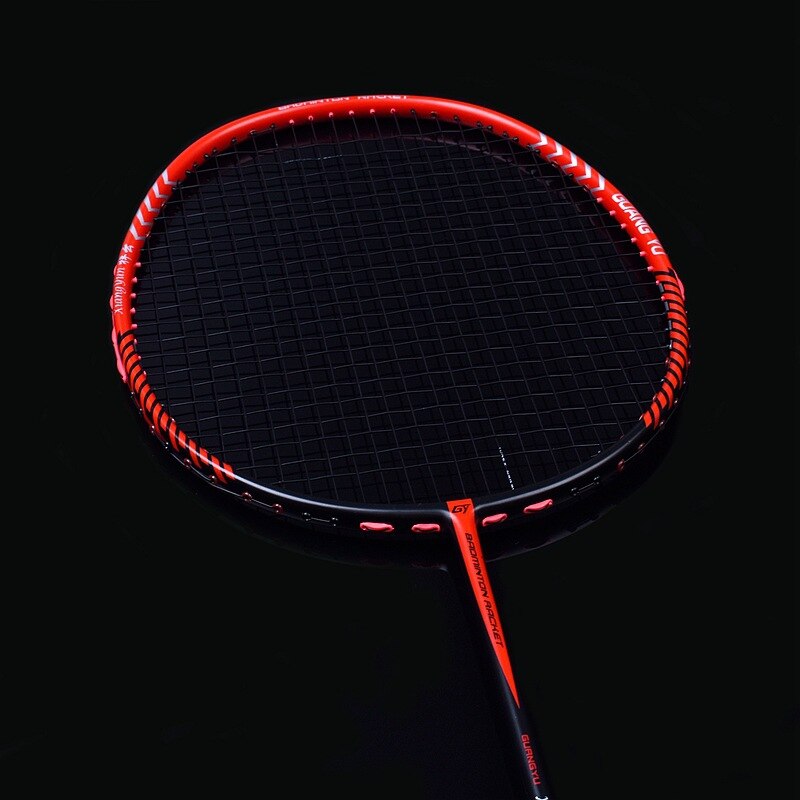 Professionele Carbon Badminton Rackets Super Licht Racket Tas Carbon Racket Strung Offensief Defensieve Volwassen Sport: D