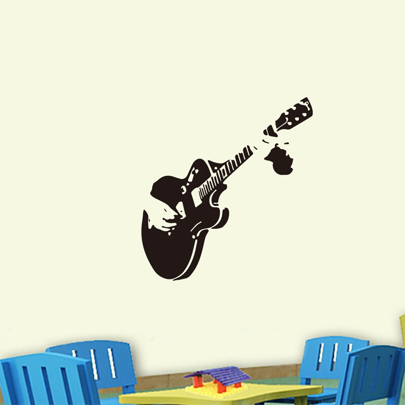 Musik guitar væg klistermærker stue musik værelse restaurant udstillingsvindue til boligindretning vægmaleri kunst mærkater udskårne klistermærker