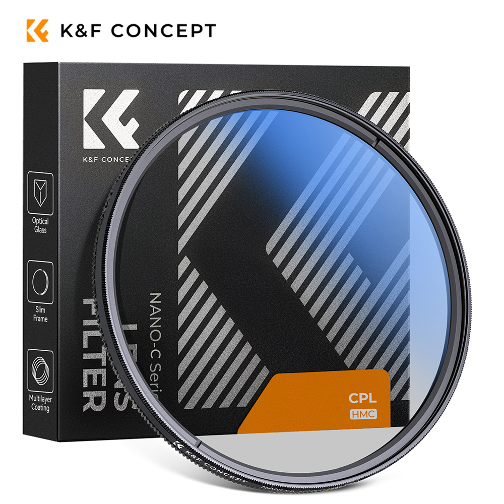 K&F Concept MC CPL-filter Circulaire polarisator Ultraslank multi-gecoat cameralensfilter 37/40,5/43/49/52/55/58/62/67/72/77/82 mm