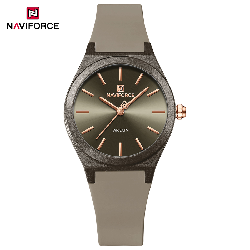 NAVIFORCE 2025 Vrouwen Mode Horloges Quartz Horloge Sport Siliconen Band Dames Horloges Eenvoudige Klok relogios feminino: Multicolor
