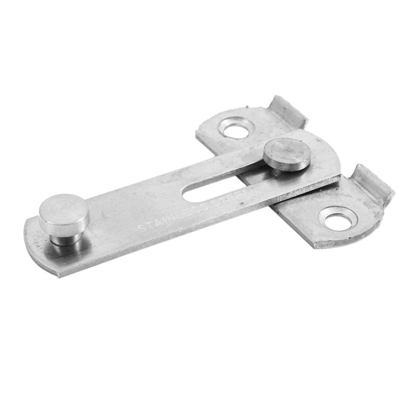 1Set Hasp Latch METAL Hasp Latch Lock Sliding Door Lock for Window Cabinet Fitting &amp;amp; 20Pcs Wire Fixing Clamp Clip White