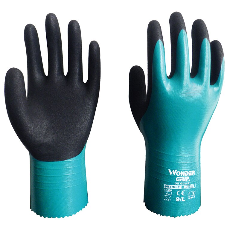 Guantes de seguridad resistentes al agua, 2 pares, nailon, microespuma, nitrilo Maxi, alta flexibilidad, resistentes al agua, a Base de ácido y aceite