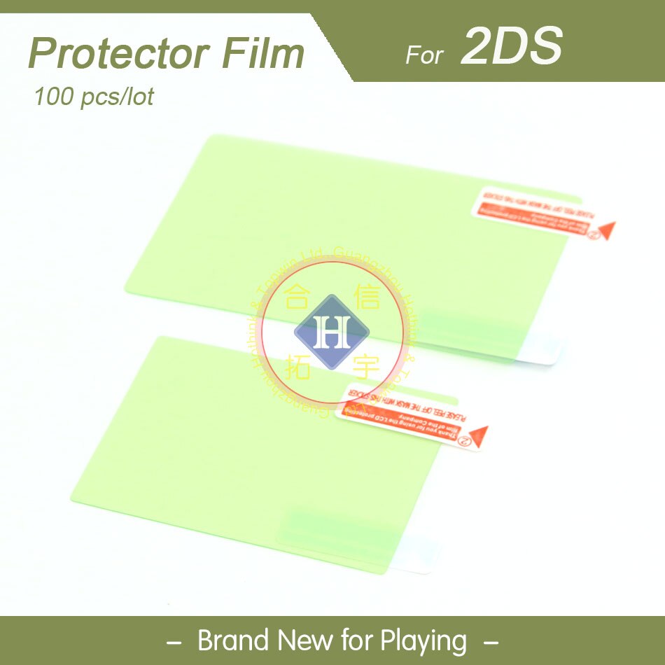 HOTHINK 100 stks/partij Schoon TOP + Bottom LCD Screen Protector Film Guard Voor Nintendo 2DS