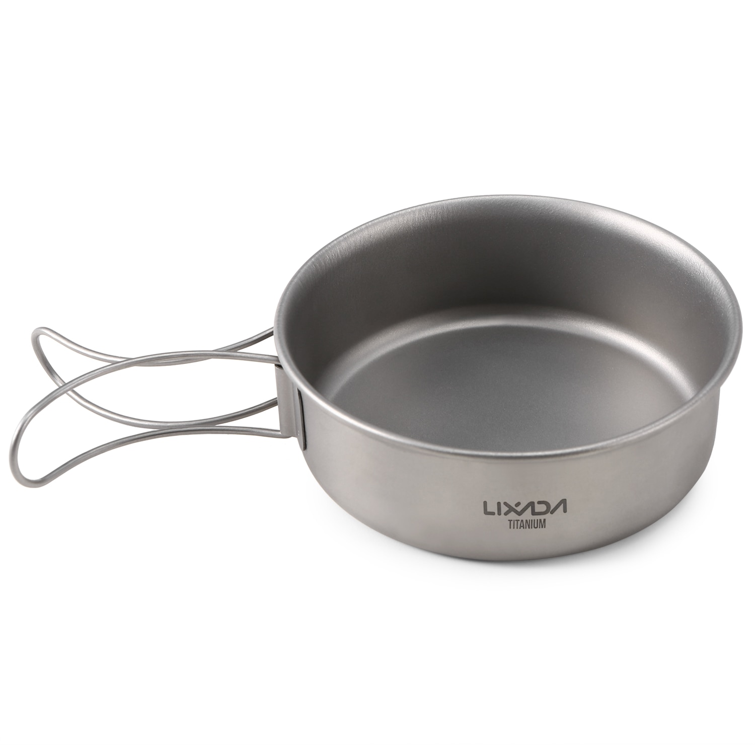 Lixada Titan Schalen Set Titan Pan Ultraleicht Camping Schüssel Pan mit Faltbare Griffe für Outdoor Wandern Picknick