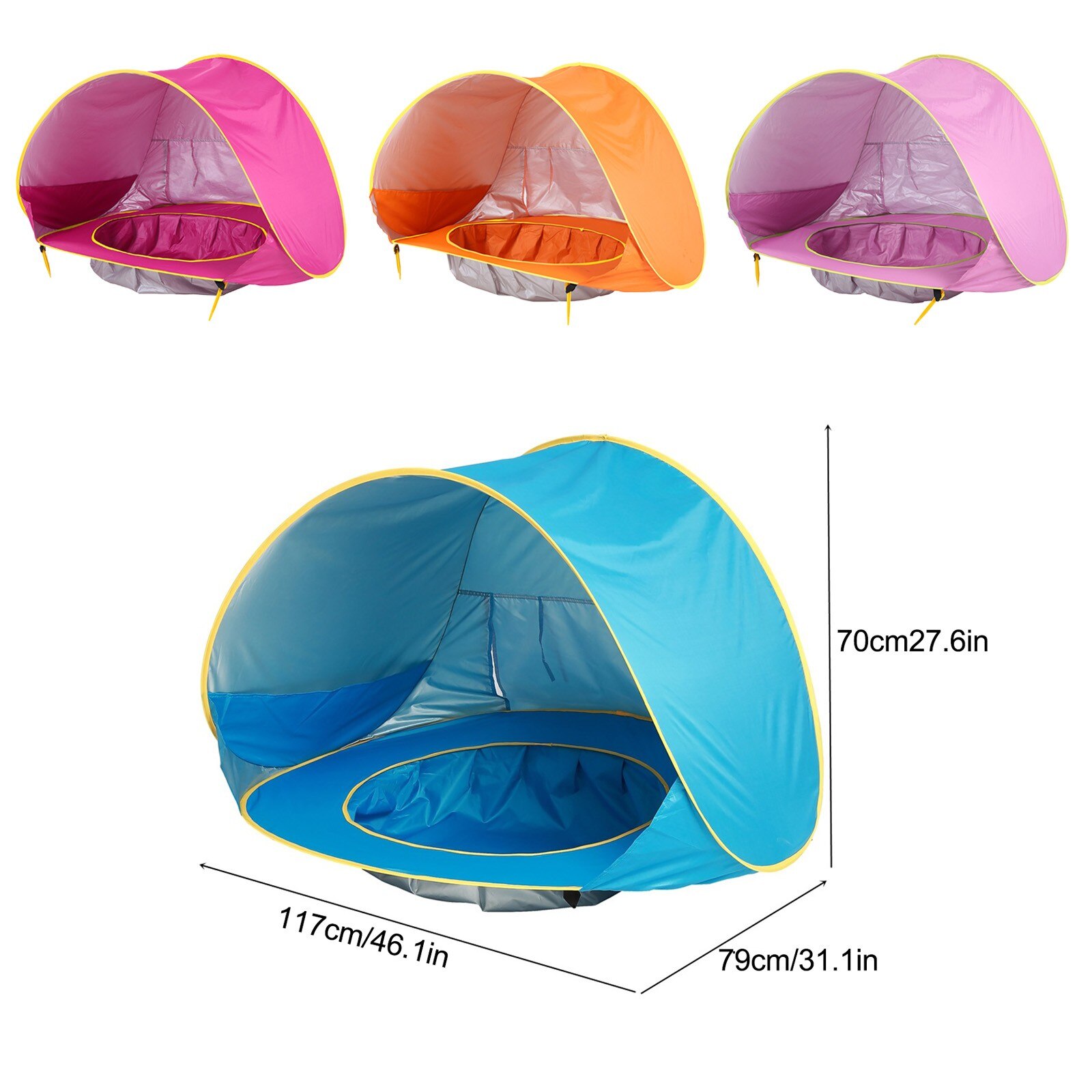 Baby Strand Zelt freundlicher Wasserdichte auftauchen Sonne Markise Zelt Sunshelter Mit Schwimmbad Art draussen-Camping Ozean Sonnenschirm Strand Zelt D01