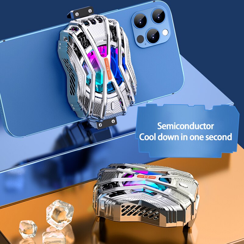 Universal Mobile Phone Radiator With Semiconductor Wind Power Cooling Mobile Game Cooling Artifact For Iphone Xiaomi Huawei