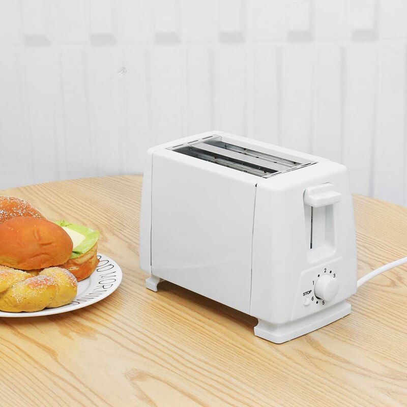 Elektrisk brødrister ovn husholdning elektrisk automatisk brød bagemaskine morgenmad maskine toast sandwich grill ovn 2 skiver eu pl