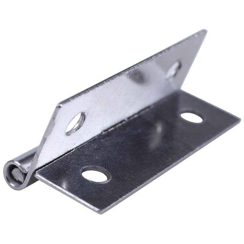 Silver Tone Metal 50×36×2mm Spring Loaded Self Opening Hinges