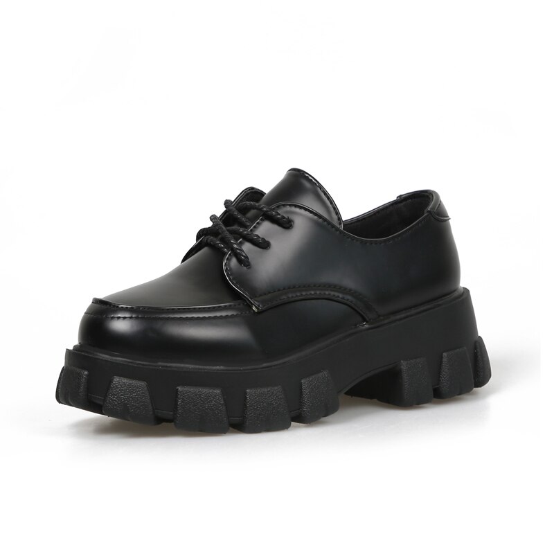 Dam flats skor platå sneakers slip on flats lack dam loafers mockasin fritidsskor dam creepers: Matt vamp / 39