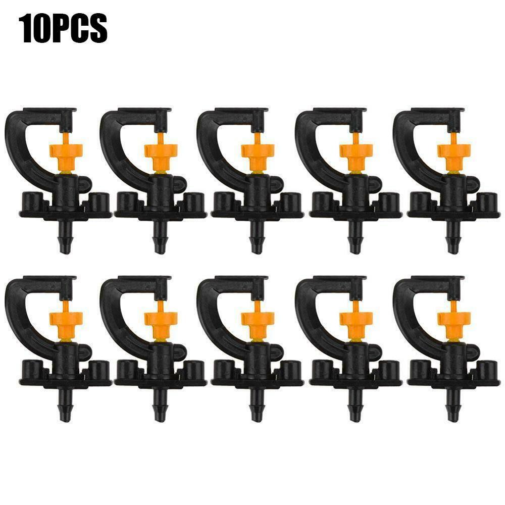 10PCS 360 Degree Rotating Sprinkler Nozzle Greenhouse Micro irrigation 1/4 hose Suspension Sprinkler nozzle drip Type G: Default Title
