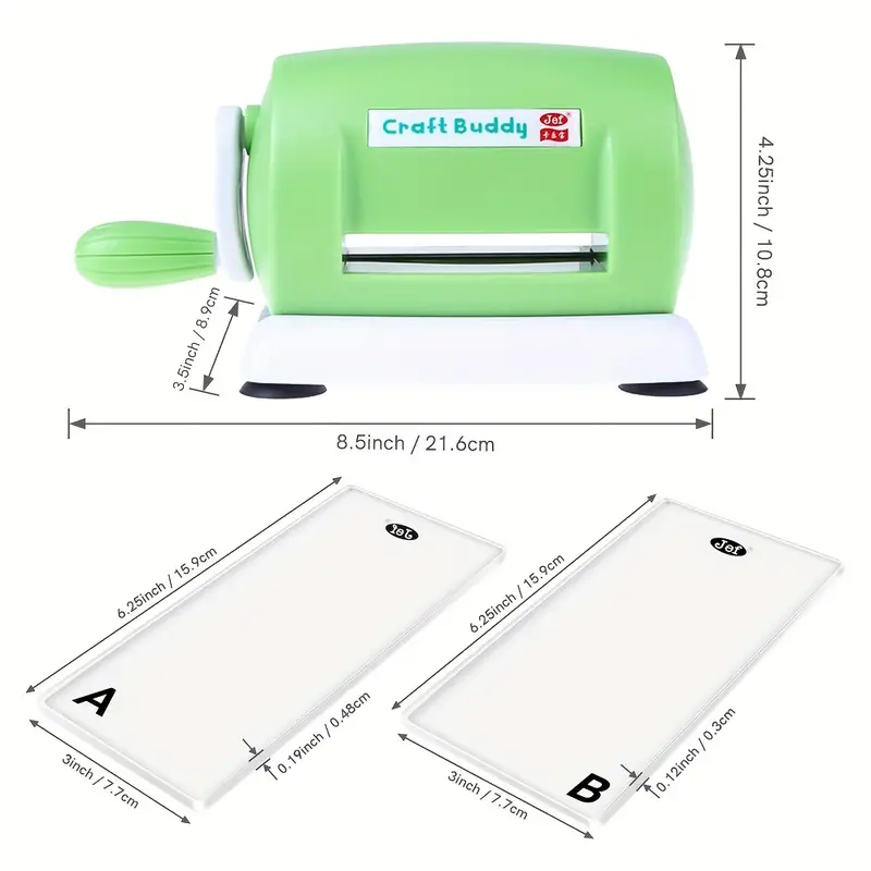 Portable DIY Manual Die-Cut Machine for Plastic Mold Cutting and Embossing, Perfect for Card Making and Scrapbooking: Light Grey