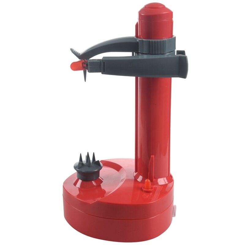 Multifunction Electric Peeler For Fruit Vegetables Automatic Stainless Steel Apple Peeler Kitchen Potato Cutter Machine: Red