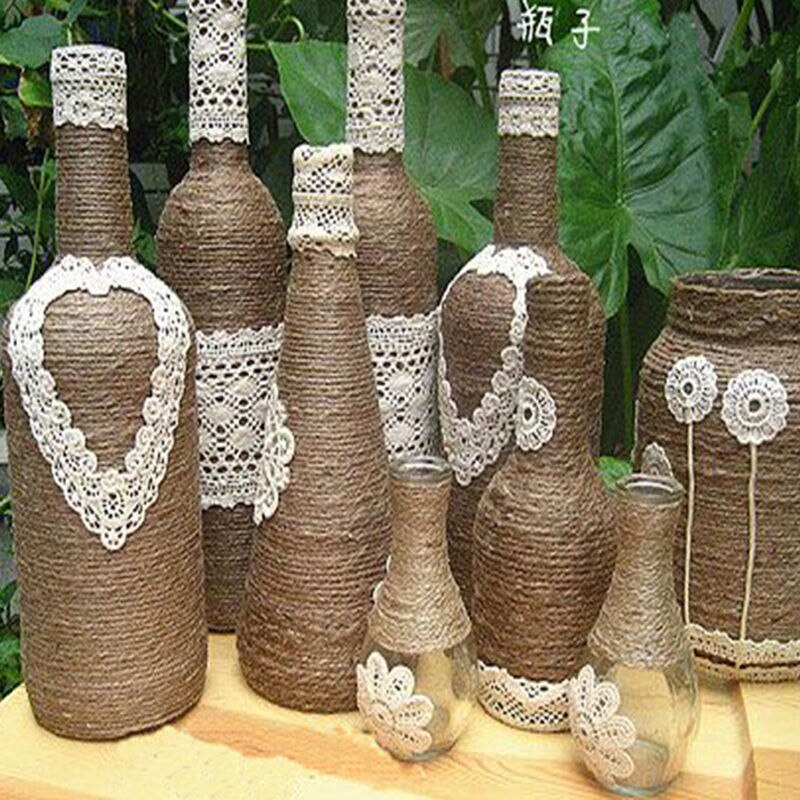 1 rulle 30m naturlig brun jute hamp reb garn snor snor skaft håndværk gør diy