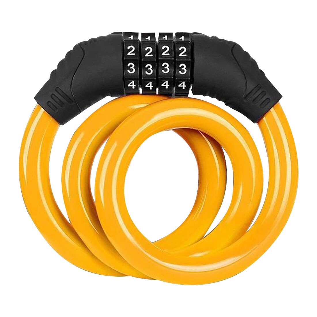 Bike Lock 4 Digit Code Kombination Fahrrad Lock Fahrrad Sicherheit Lock Fahrrad Ausrüstung Radfahren Sport MTB Anti-diebstahl Ring schloss: Style1 orange