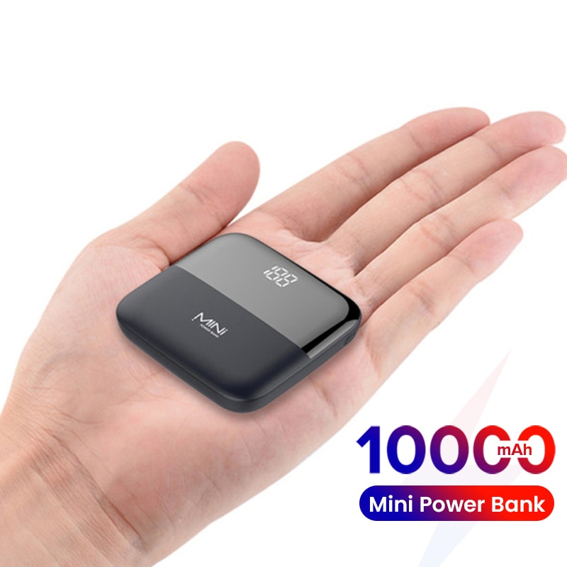 10000mAh Mini Power Bank LED Power Display PoverBank Portable External Battery Charger Powerbank For iPhone 12 Xiaomi 10