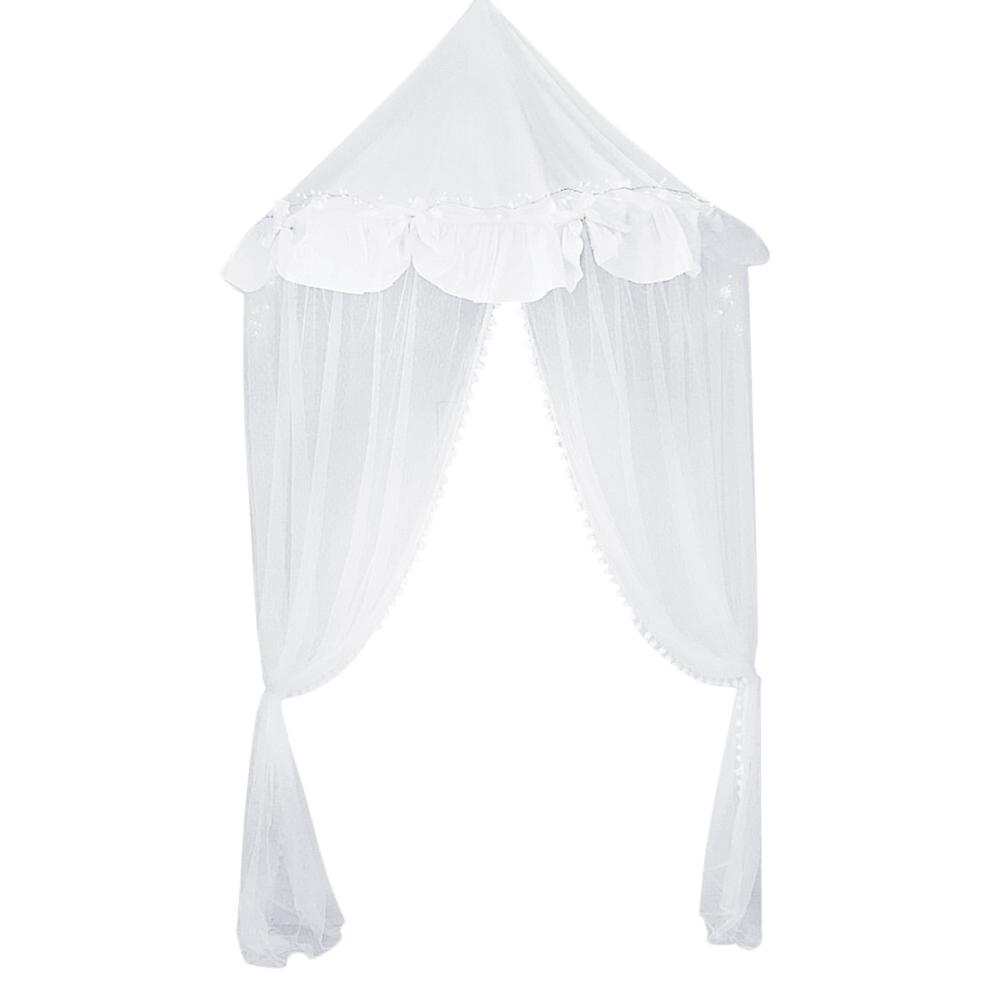 Princess Girls Bed Canopy Children's Ceiling Half Moon Bedroom Bedside Gauze Girl Heart Room Decorating Crib Dome Castle Fairy N