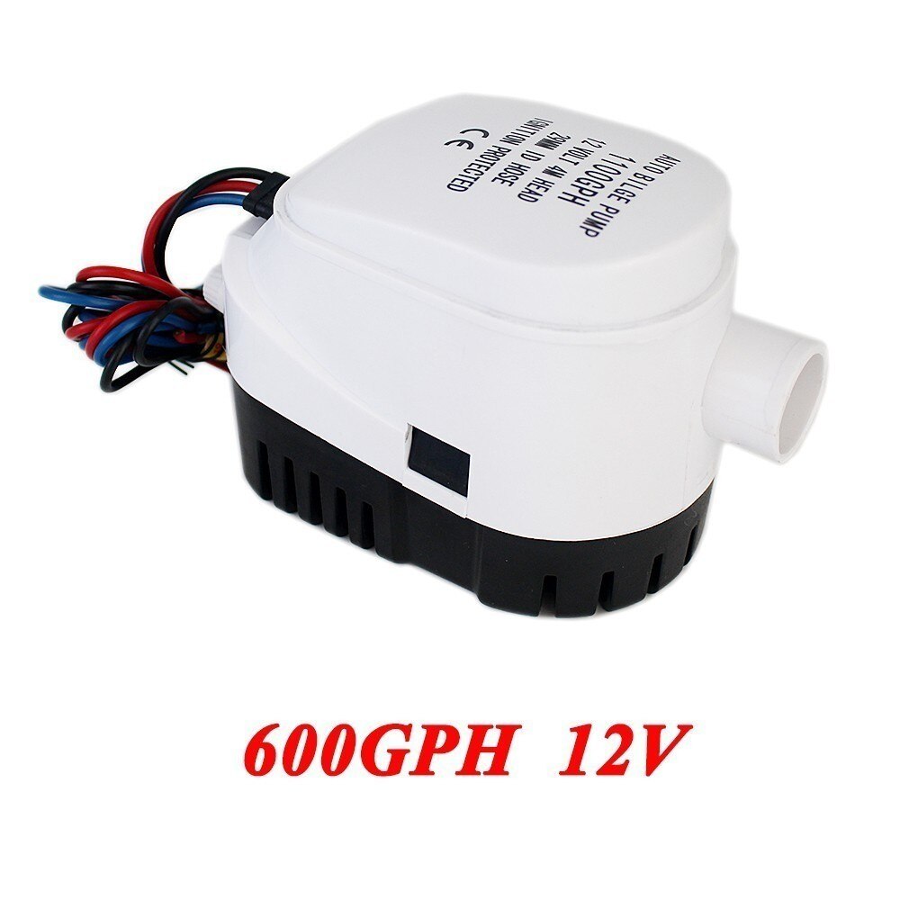 750GPH DC 24V Automatic bilge pump for boat,with auto float switch,submersible electric water pump,24 v volt 24volt 750: 600GPH 12V