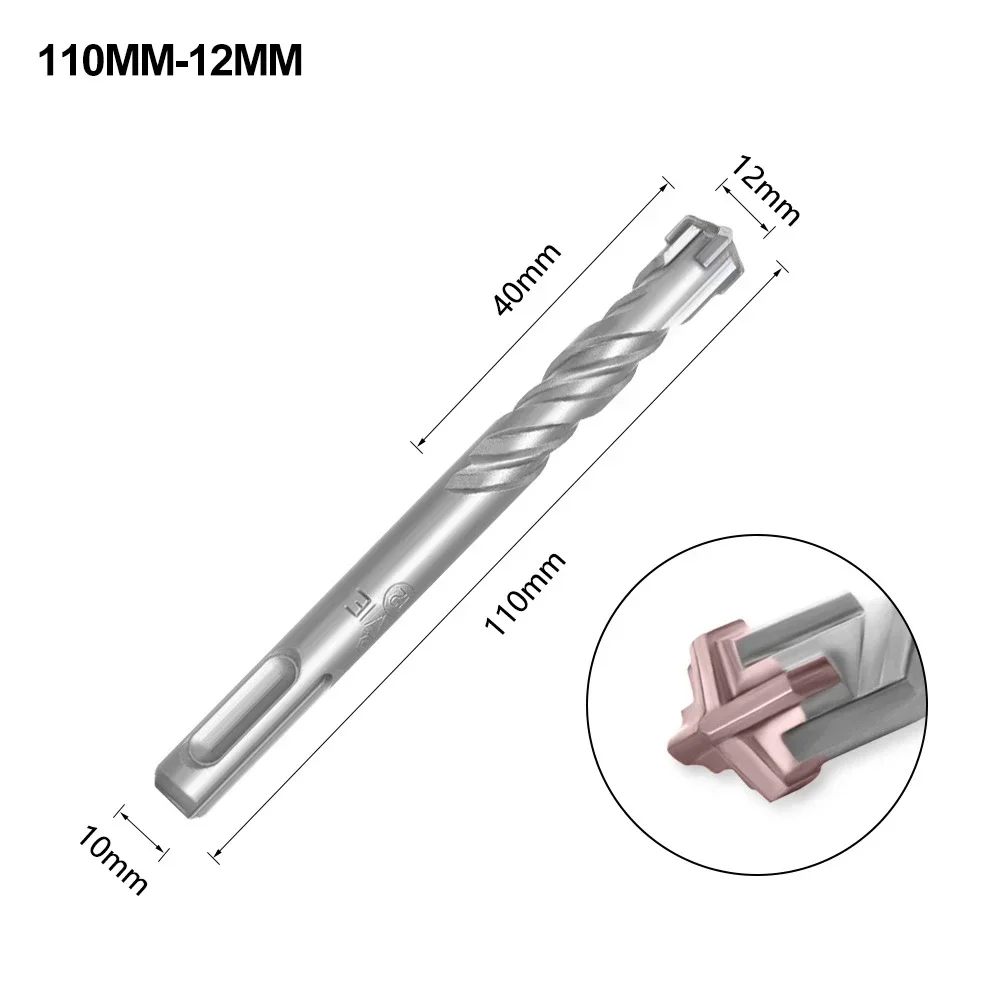 5mm 6mm 7mm 8mm 10mm 12mm SDS Plus scie cloche perçage 110mm 160mm forets à percussion électrique pour mur béton brique maçonnerie Bit