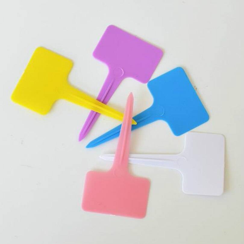 L 10cm W 5cm W stylu T etykiety roślin znaczniki roślin etykieta robić roślin etykiety ogrodowe naczynia z tworzywa sztucznego dla sadzonek 100 sztuk/partia darmowa wysyłka