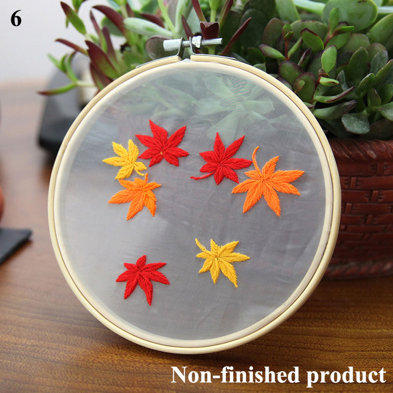 DIY Embroidery Flower Painting Interesting Handicrafts DIY Material Kits Beginner Embroidery Embroidery Kit Stitch Kit