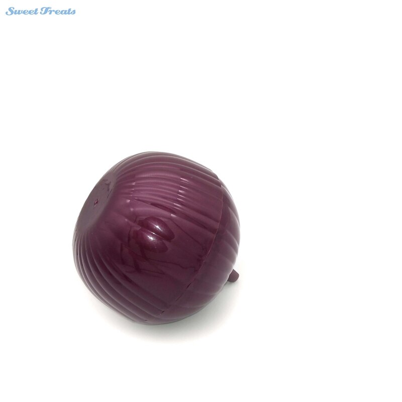 Sweettreats onion saver plastik gennemsigtig løgbeholder holder pæreformet løg skåret løg frisk og fugtig opbevaring assorteret