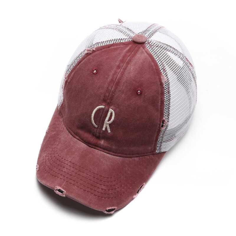 Casquette de Baseball pour hommes et femmes, chapeau d'été unisexe avec lettres, broderie d'ombre, trou rétro, maille respirante, pour l'extérieur, A127