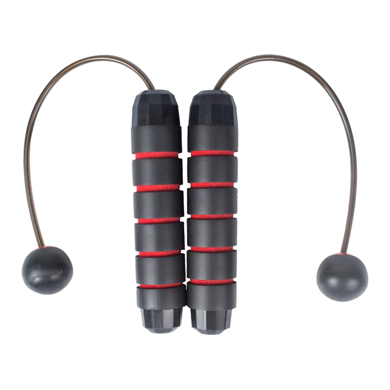 Springtouw Speed Touwtjespringen Ropeless Voor Indoor Outdoor Fitness Training Gewogen Springtouw Workout Draadloze Springtouw: Rood