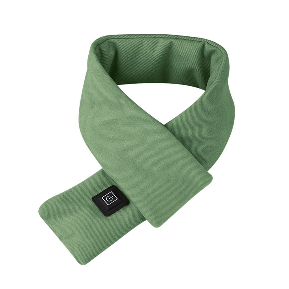 Cotton Smart Heating Scarf Cosy Neck Guard Electric Heated Collar Scarves Winter Scarf Heated Scarf Neckerchief Plush Collar: Green