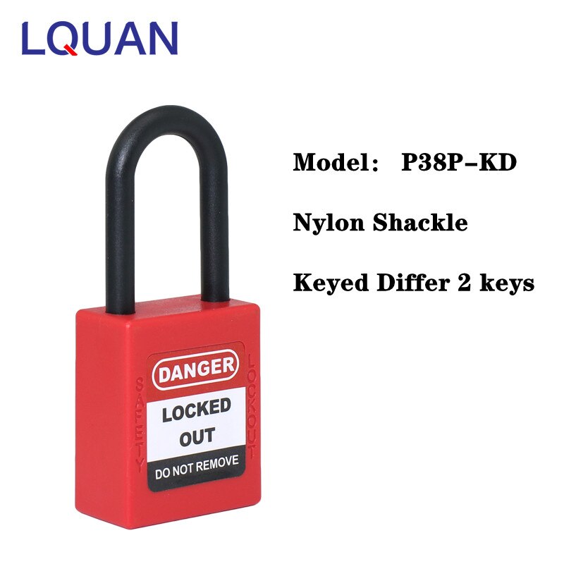 Serrure de sécurité industrielle, toutes sortes de cadenas en plastique ABS, corps LOTO: P38P-KD