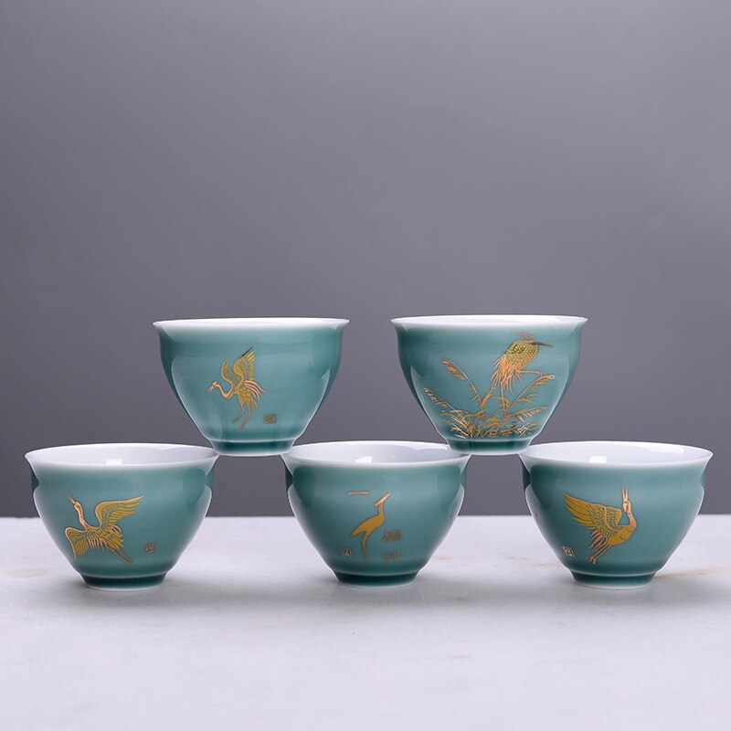 Celadon Tea Cup Single Cup Ji Blue Glaze Master Cup Ceramic Small Cup Customization