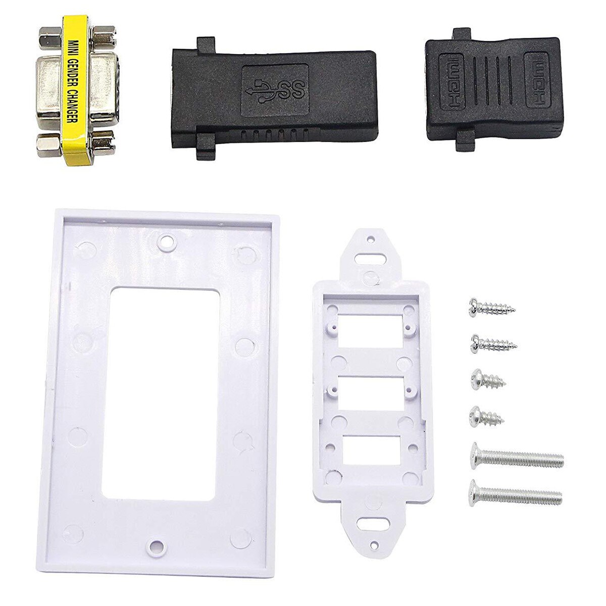 Hdmi Vga USB3.0 Wandplaat Composiet Jack Outlet Wall Plate Ondersteuning Hdtv 1080P Abs