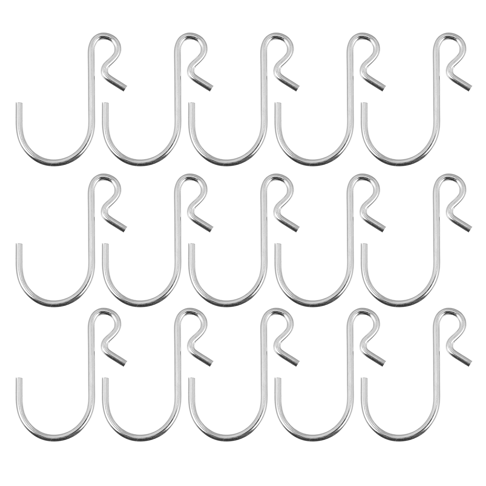 100Pcs Rvs Haken S-Vormige Anti-Roest Hangers Metalen Haken (Staal Kleur)