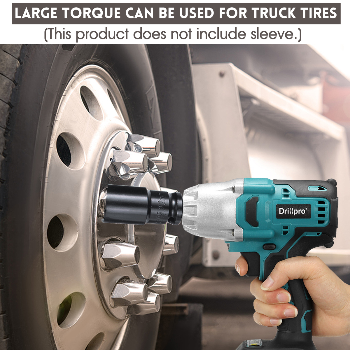 Drillpro 1/2 " 2000n.  m bürstenloser akku-schlagschrauber, wiederaufladbarer schraubenschlüssel, bohrmaschine, elektrowerkzeug für mak 18v akku