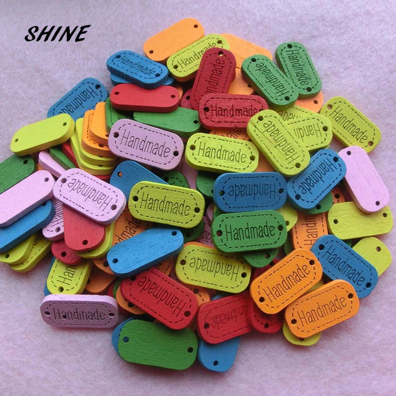 25X13Mm Houten Knopen Handgemaakt Plakboek Naaibenodigdheden Diy Knopen Voor Kleding Knopen Voor Handwerk Ovale 2-Holes Knoop