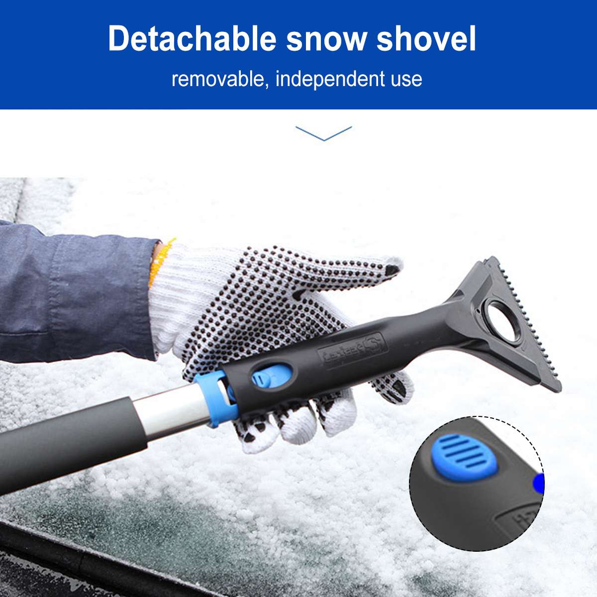 6 in 1 pala per auto rimozione della neve scongelamento del ghiaccio raschiando spazzaneve spazzola con protezione tergicristallo per impostato di strumenti invernali per veicoli