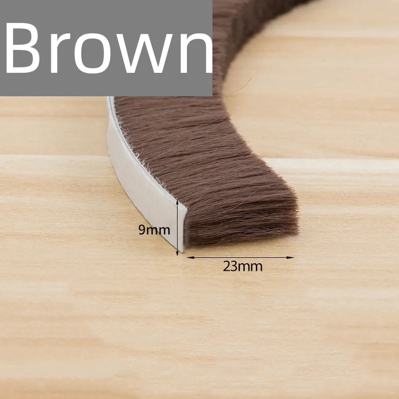 5/10M Self-adhesive Sealing Brush Strip Door Window Weather Stripping Soundproof Dust Sealing Strip Door Gap Filler Gasket: black / 5M