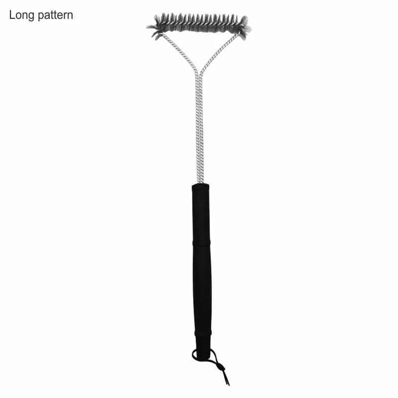 Outdoor BBQ Cleaning Brush Steel Wire Grill Cleaner Tool for Barbecue Grill Oven Mesh Cleaning Brush Kitchen Home Goods: Chocolate