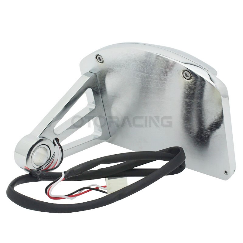 Motorfiets Kentekenplaat Led-achterlicht Horizontale Side Mount Bracket Houder Voor Harley Honda Bobber Chopper Custom Touring