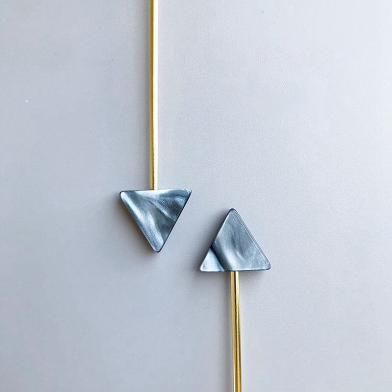 Stainless Steel Coffee Small Stirring Spoon Simple Acrylic Gold-plated Geometric Shape Dessert Spoon