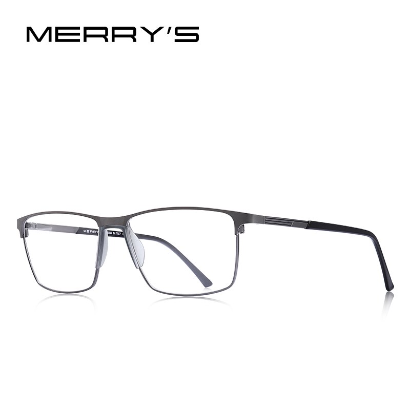 MERRYS Men Titanium Alloy Glasses Frame Business Style Male Square Ultralight Eye Myopia Prescription Eyeglasses S2170: WHITE